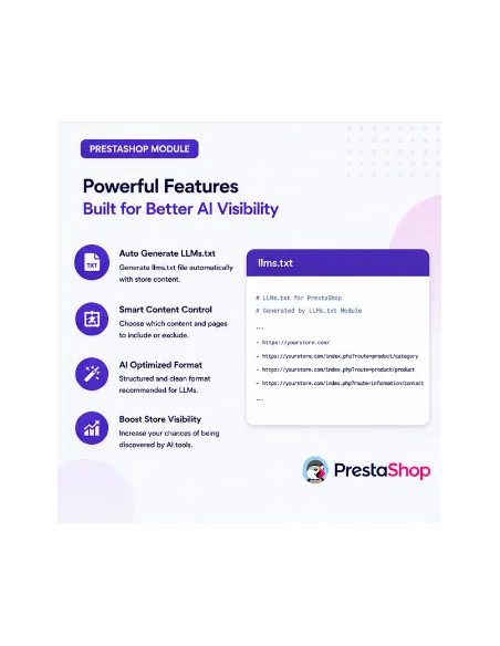 Prestashop LLMs.txt Generator Module | AI Search & LLM Optimization