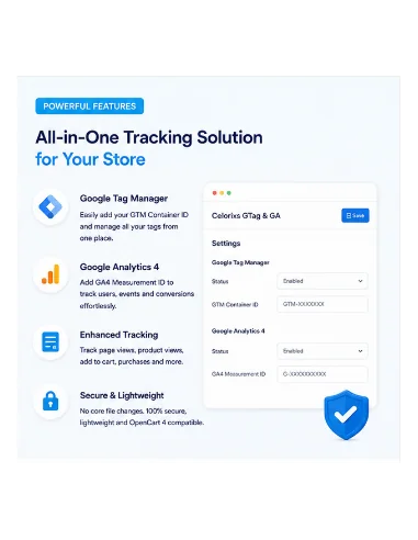 OpenCart-Erweiterung für Google Tag Manager und Google Analytics | GA4-Integration