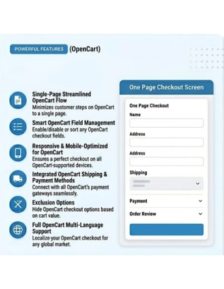 OpenCart One Page Checkout Extension | Fast & Responsive Checkout