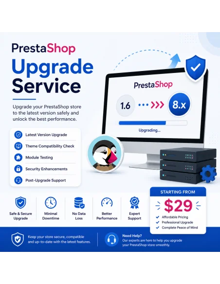 Prestashop-Upgrade-Service – Sichere Versionsaktualisierungen und Migration